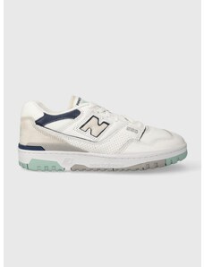 Kožené sneakers boty New Balance BB550WCA bílá barva