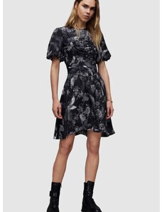 Šaty AllSaints ALI PEGGY DRESS černá barva, mini