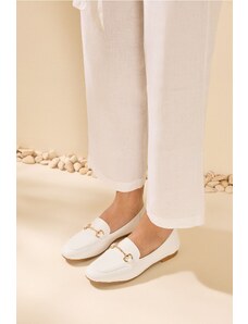 Yaya by Hotiç White Pedestrian Women's Loafer