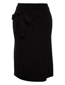 Trendyol Curve Black Front Detailed Knitwear Skirt