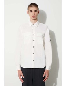 Košile C.P. Company Gabardine Buttoned Shirt pánská, béžová barva, regular, s klasickým límcem, 15CMSH157A002824G