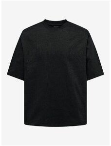 Černé pánské basic oversize tričko ONLY & SONS Millenium - Pánské