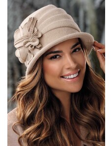 KRUMLOVANKA Elegantní dámský zimní klobouk W-0636/284 béžový