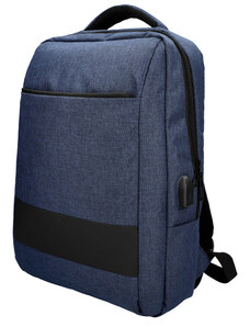 MIA LAROUGE Barebag Modrý batoh pro notebook 15,6 palce, USB, UNI