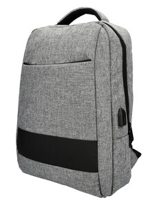 MIA LAROUGE Šedý batoh pro notebook 15,6 palce, USB, UNI