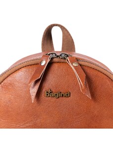 Bagind Ikon - kožený dámský batoh malý v přírodní hnědé