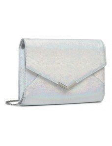 Miss Lulu dámská společenská kabelka psaníčko LP2306 - stříbrná