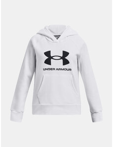 Under Armour Mikina UA Rival Fleece BL Hoodie-WHT - Holky