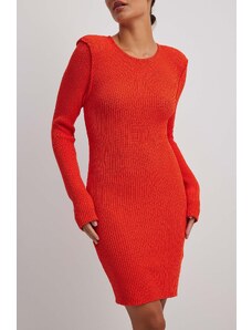 NA-KD Knitted Ribbed Mini Dress