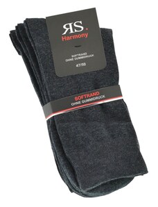 Klasické pánské zdravotní nadměrné jednobarevné ponožky s jemným svěrem RS 47-50