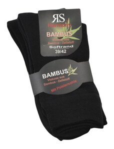 Zdravotní bambusové jednobarevné ponožky s froté chodidlem RS 43-46