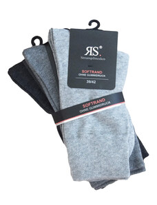 Bavlněné jednobarevné elastické zdravotní ponožky bez gumiček RS 39-42