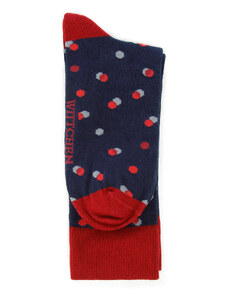 Pánské ponožky Wittchen, tmavě modro-červená, bavlna