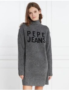 Pepe Jeans London Šaty denisse | s příměsí vlny