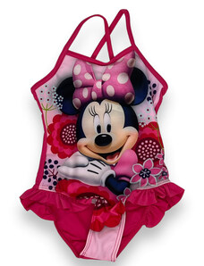 Dívčí plavky Minnie mouse růžové barvy