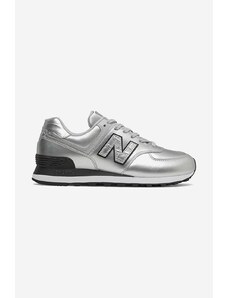 Sneakers boty New Balance WL574PN2 stříbrná barva, WL574PN2-PN2