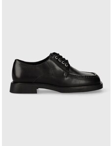 Kožené polobotky Vagabond Shoemakers JACLYN dámské, černá barva, na plochém podpatku, 5638.201.20
