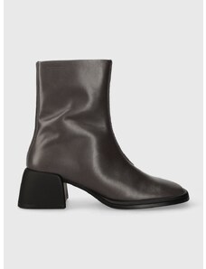 Kožené kotníkové boty Vagabond Shoemakers ANSIE dámské, šedá barva, na plochém podpatku, 5445.001.18