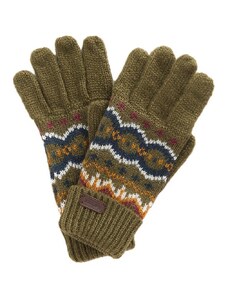 Barbour Case Fairisle Gloves — Olive