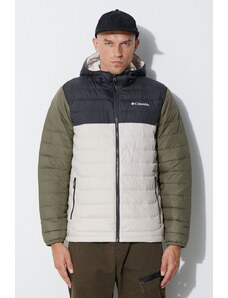 Sportovní bunda Columbia Powder Lite Hooded Jkt zelená barva, 1693931