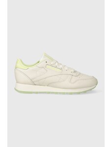 Kožené sneakers boty Reebok béžová barva