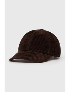 Manšestrová kšiltovka Norse Projects Wide Wale Corduroy Sports Cap hnědá barva, N80.0131.2022