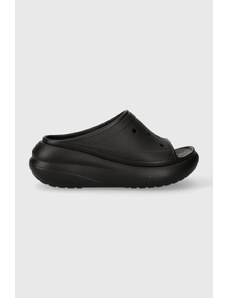 Pantofle Crocs Classic Crush Slide dámské, černá barva, na platformě, 207670