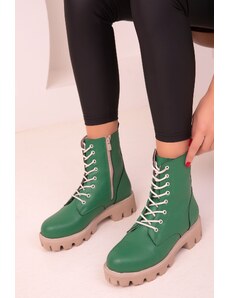 Soho Women's Green Boots & Booties 17612