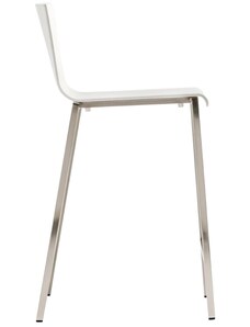 Pedrali Bílá plastová barová židle Kuadra 1102 65 cm