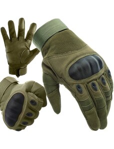 Trizand Taktické dotykové rukavice XL, khaki, odolný nylon, 24 x 11,5 cm