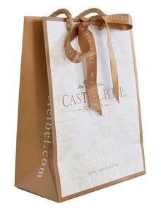 CASTELBEL Papírová taška - bílá, střední 20x29x10cm