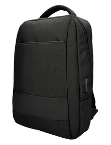 MIA LAROUGE Černý batoh pro notebook 15,6 palce, USB, UNI