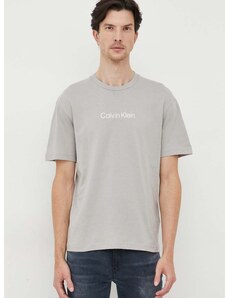 Bavlněné tričko Calvin Klein šedá barva, K10K111346