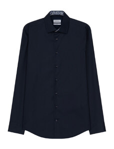 Seidensticker Nežehlivá slim fit obchodní košile s límečkem Kent v modré barvě