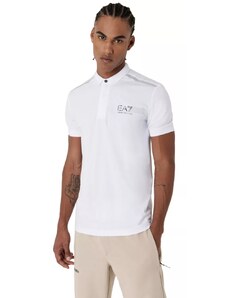 Emporio Armani pánské polo tričko - bílé Barva: Bílá, Velikost: L