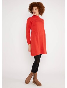 Straight and Easy - pletené šaty červené Blutsgeschwister