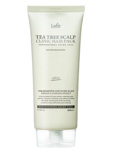 LADOR - TEA TREE SCALP CLINIC HAIR PACK - Korejský peelingový zábal na vlasy 200g