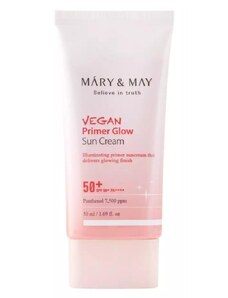 MARY&MAY - VEGAN PRIMER GLOW SUN CREAM SPF50+/PA++++ - Rozjasňující báze s ochranným účinkem 50 ml