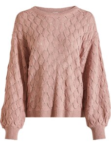 bonprix Ažurový pulovr Růžová
