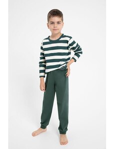 Taro Chlapecké pyžamo Blake zeleno-bílé