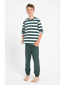 Taro Chlapecké pyžamo Blake zeleno-bílé pro starší