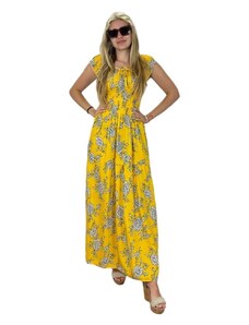 Letní šaty se žabičkováním vz.č. 3535 žluté