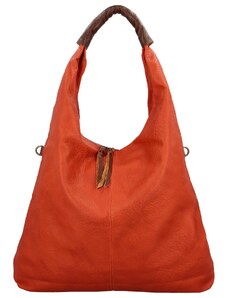 Paolo Bags Trendová dámská kabelka přes rameno Talia, oranžová