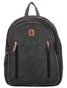 L&H Jednoduchý městský batoh Tesop, černá – hnědá