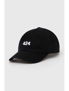 Bavlněná baseballová čepice 424 černá barva, s aplikací, 35424L02.236585