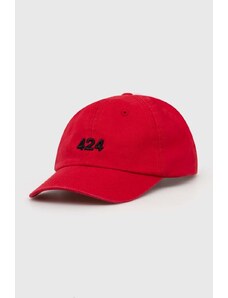 Bavlněná baseballová čepice 424 červená barva, s aplikací, 35424L01.236585