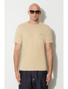 Bavlněné tričko C.P. Company 30/1 JERSEY SMALL LOGO T-SHIRT béžová barva, 15CMTS046A005100W