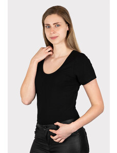 Dámské bambusové tričko ZURI s krátkým rukávem černé