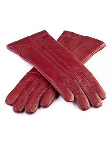 BOHEMIA GLOVES Dámské kožené rukavice s jemnou výšivkou od kraje do prstů