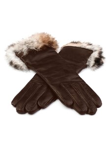 BOHEMIA GLOVES Elegantní kožené rukavice pro dámy s králičí kožešinou